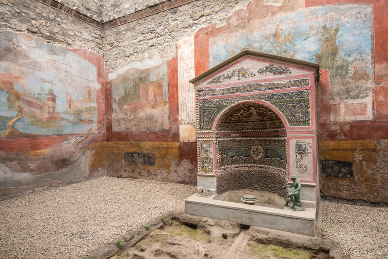 Interior of Casa della Fontana Piccola, Pompeii, Italy