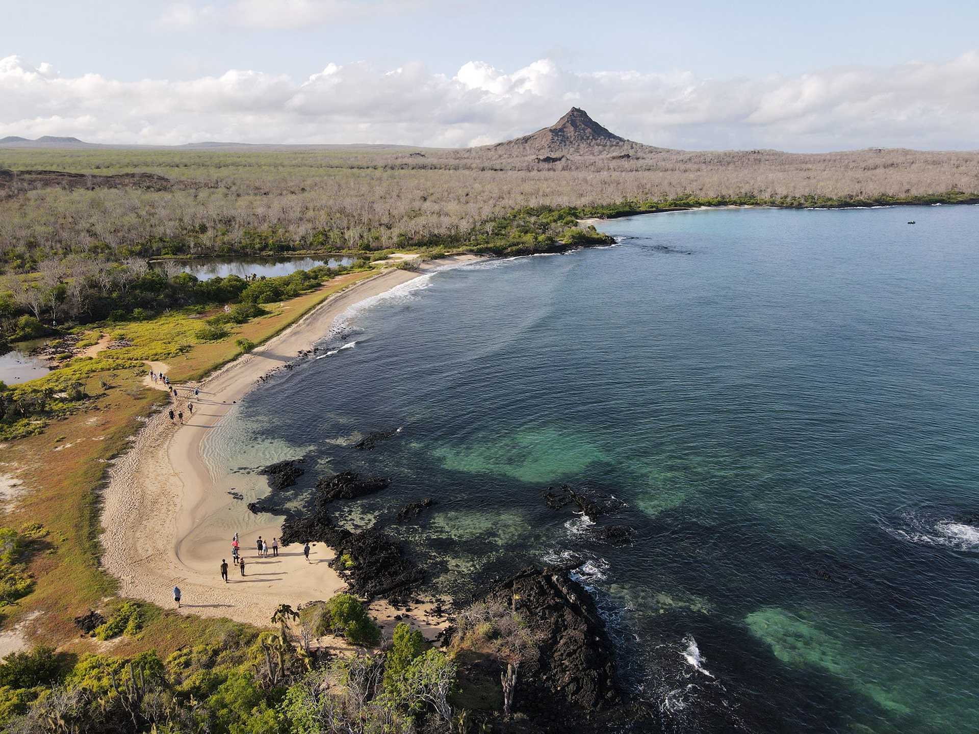 aerial view of santa cruz island