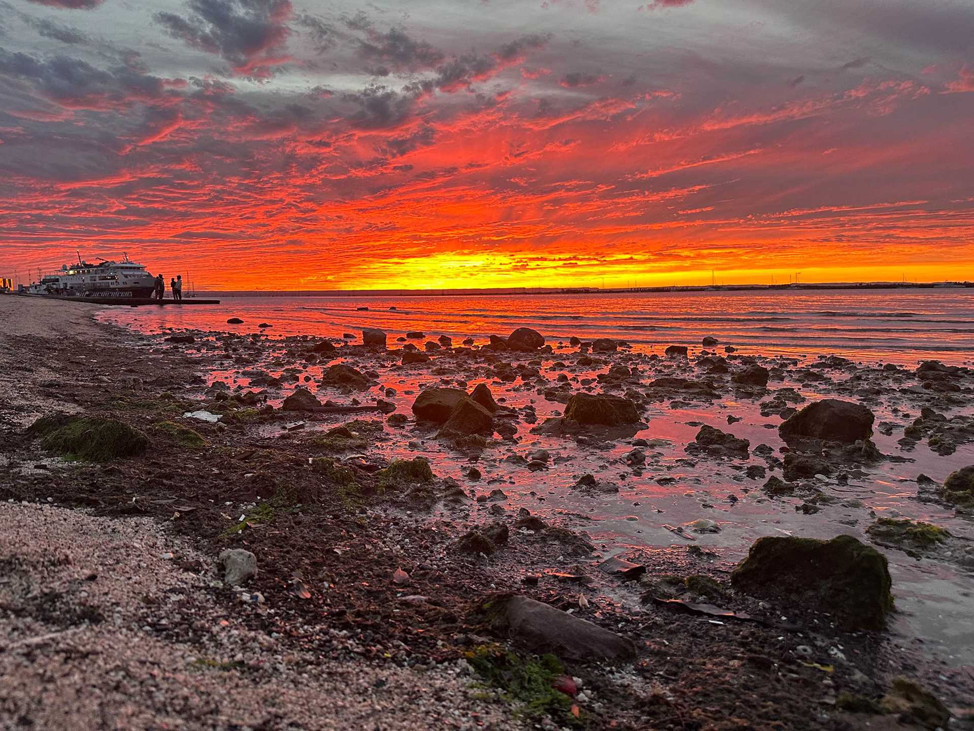 colorful sunset in baja california