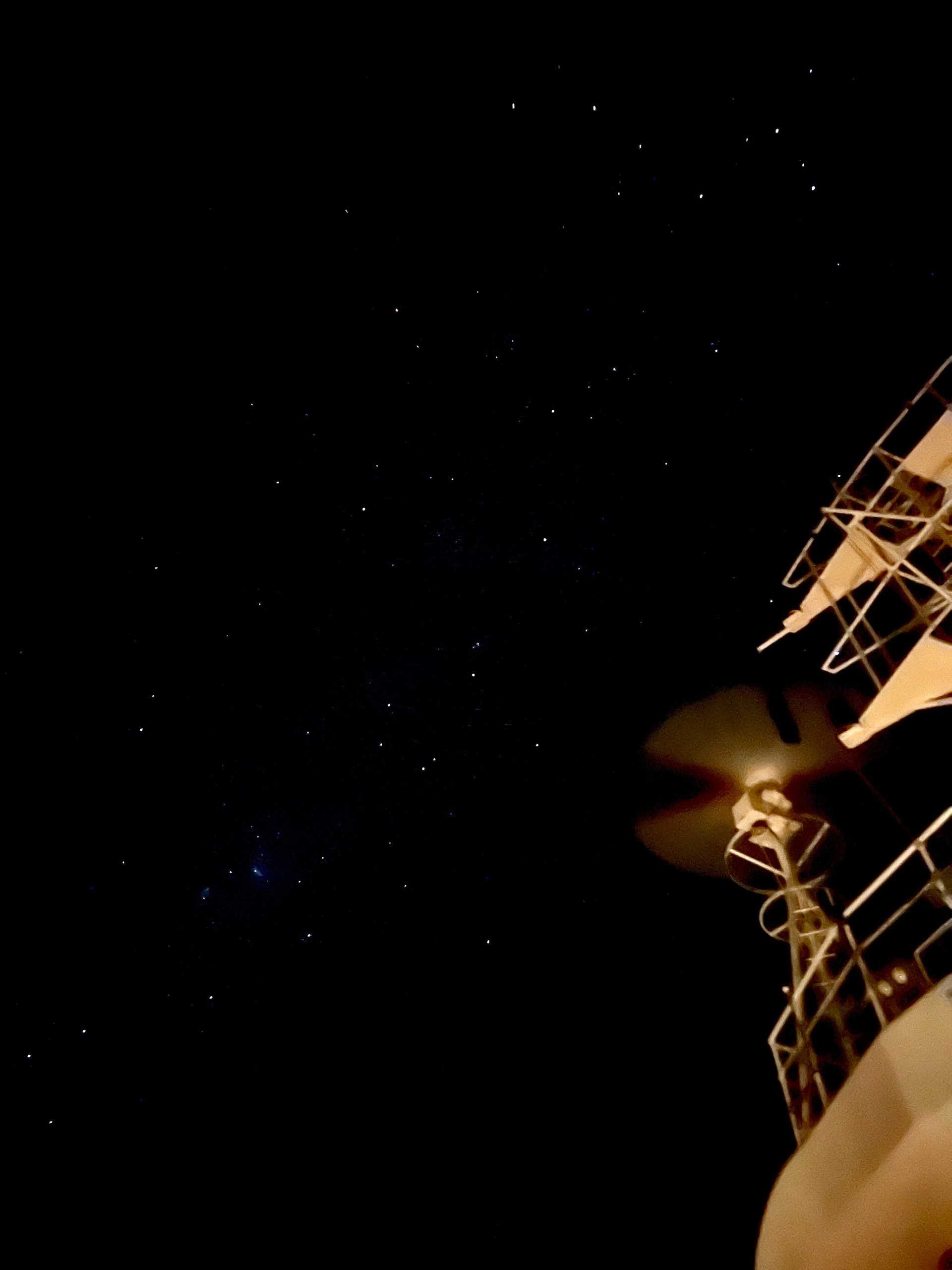 the deck of national geographic orion at night