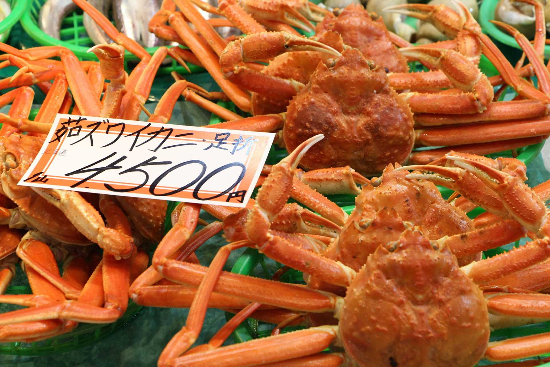 orange crab with a price tag